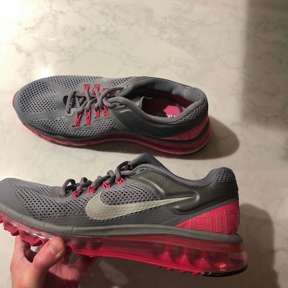 Nike Air Max 2013 Cool Gray and Force Pink. Size 9. Only worn a few times. - Picture 2 of 5